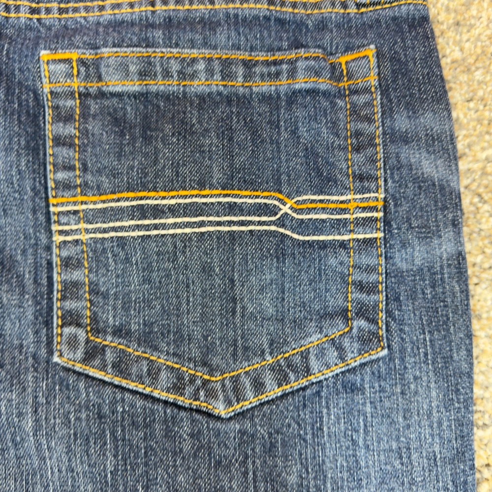 Cody James Mens Dark Wash Straight Leg Western Denim Jeans 32 Blue Stretch Ranch - Picture 11 of 12